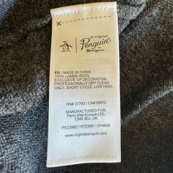 Original Penguin by Munsingwear Crewneck Sweater Men’s Lambs Wool Sz XL # 2330 - Picture 9 of 13